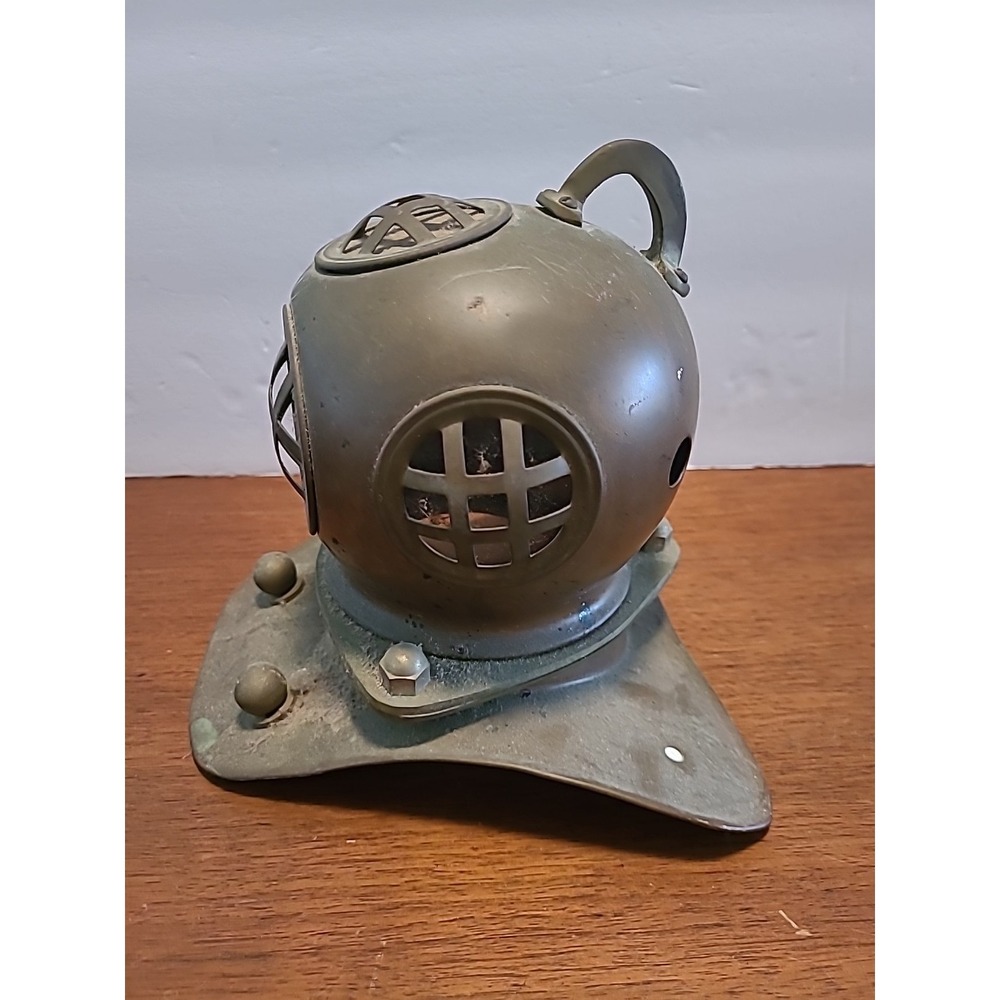 Decorative Desk Model Diver's Helmet Nautical Solid Copper and Brass Patenia - Picture 2 of 7